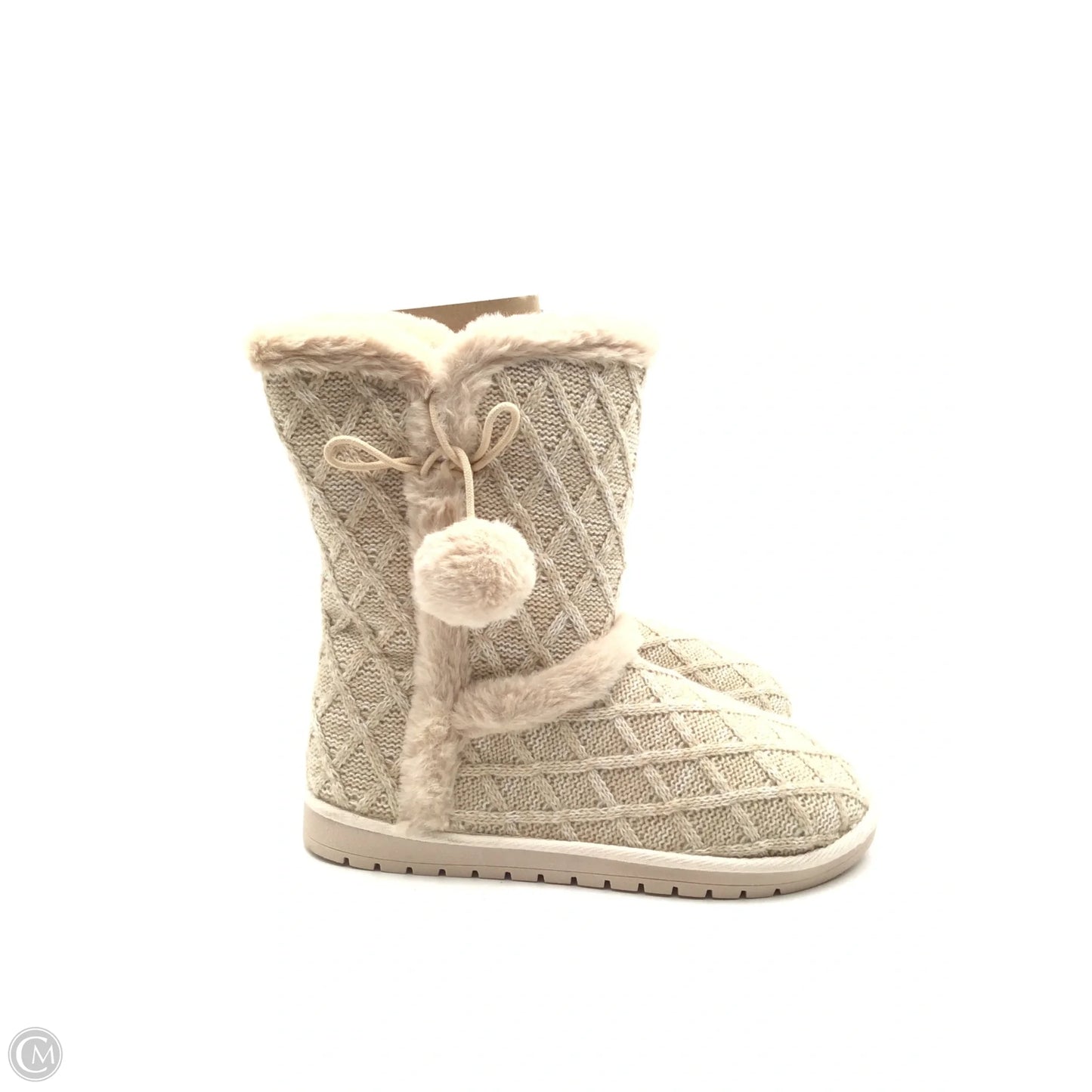 Boots Snow By Just Fab In Tan & White, Size: 11