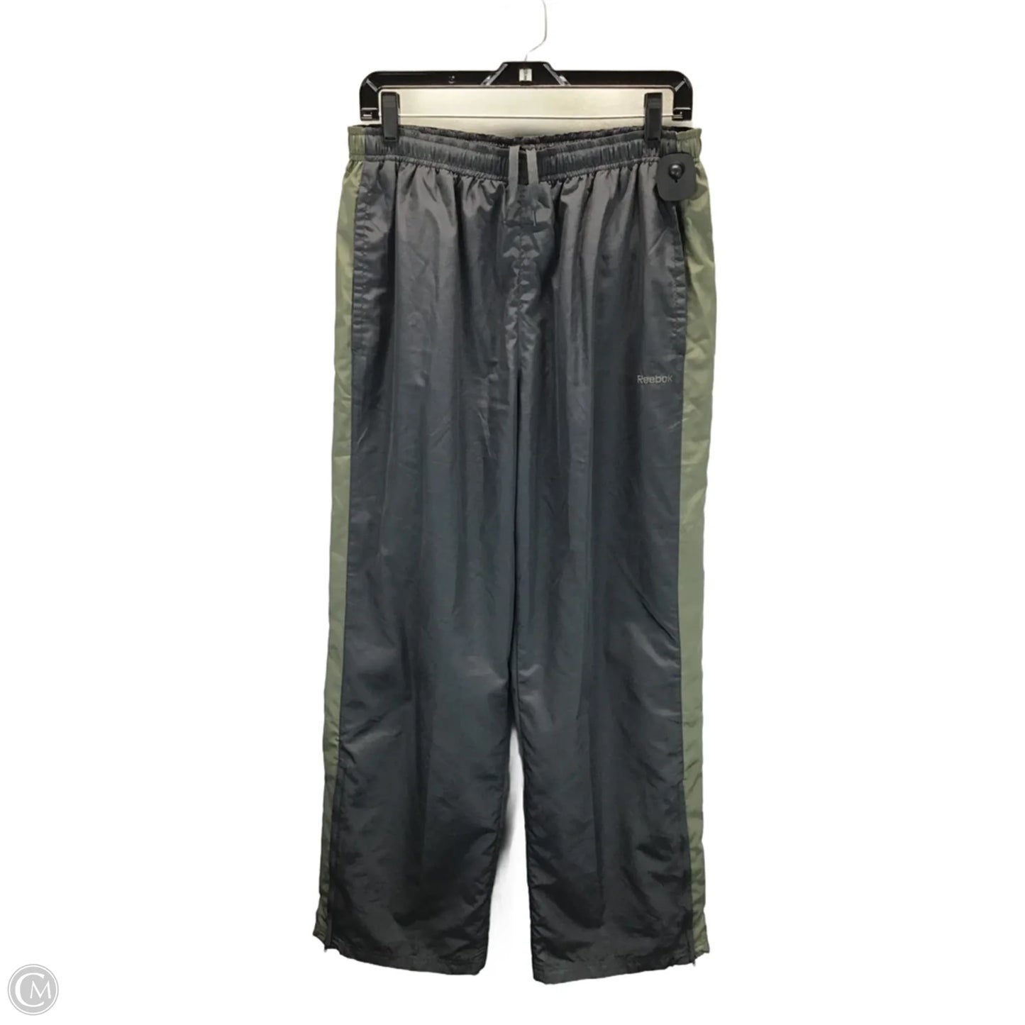 Athletic Pants By Reebok In Green & Grey, Size: L