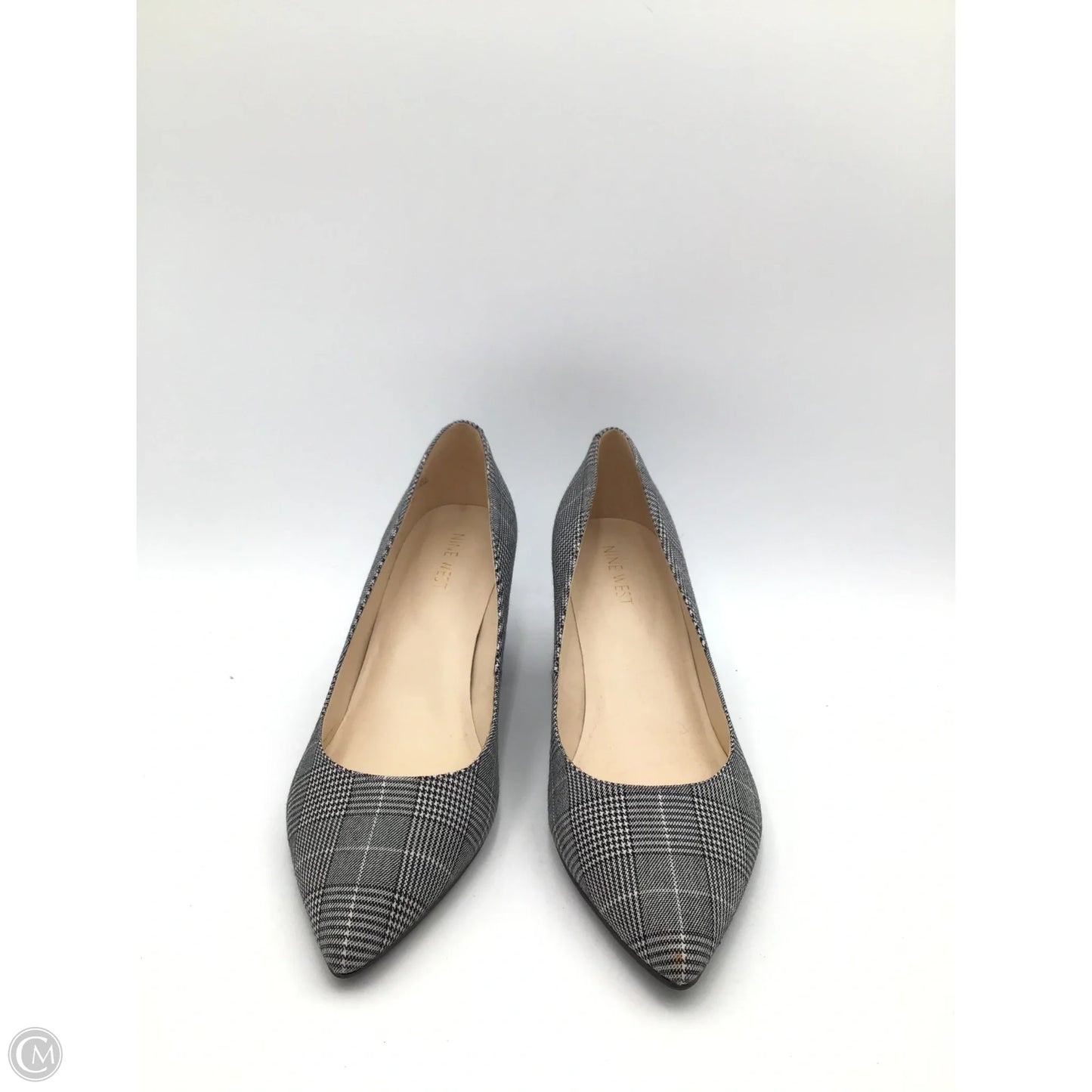 Shoes Heels Block By Nine West In Plaid Pattern, Size: 8