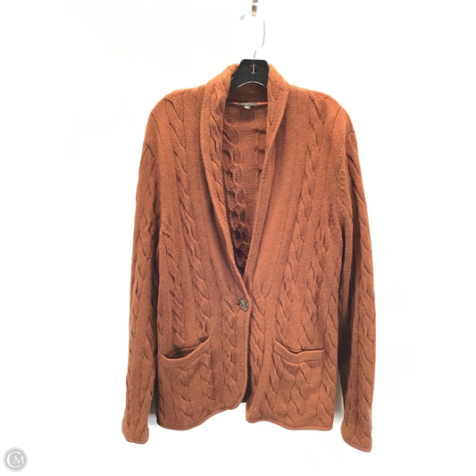 Sweater Cardigan By Talbots In Brown, Size: Xl