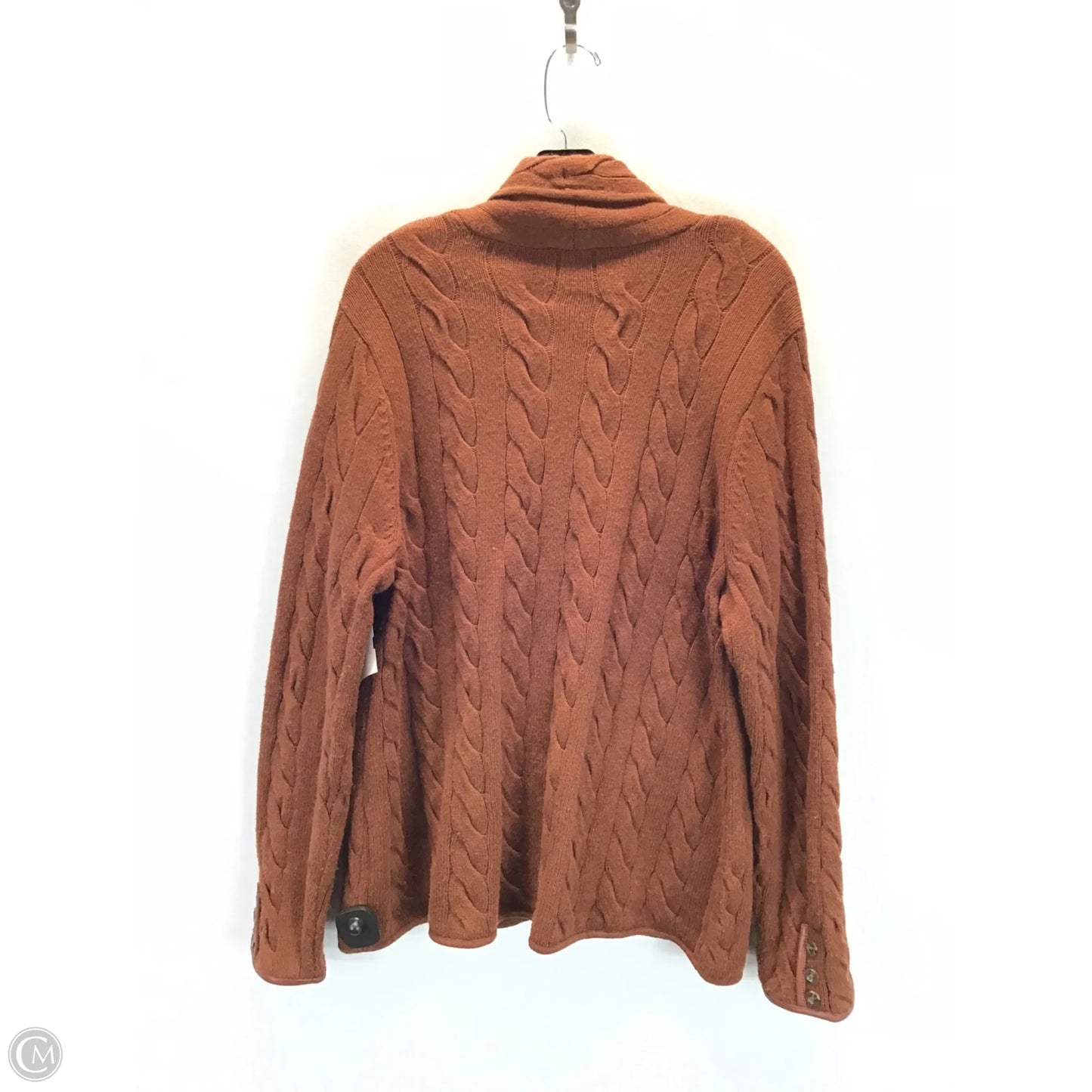 Sweater Cardigan By Talbots In Brown, Size: Xl