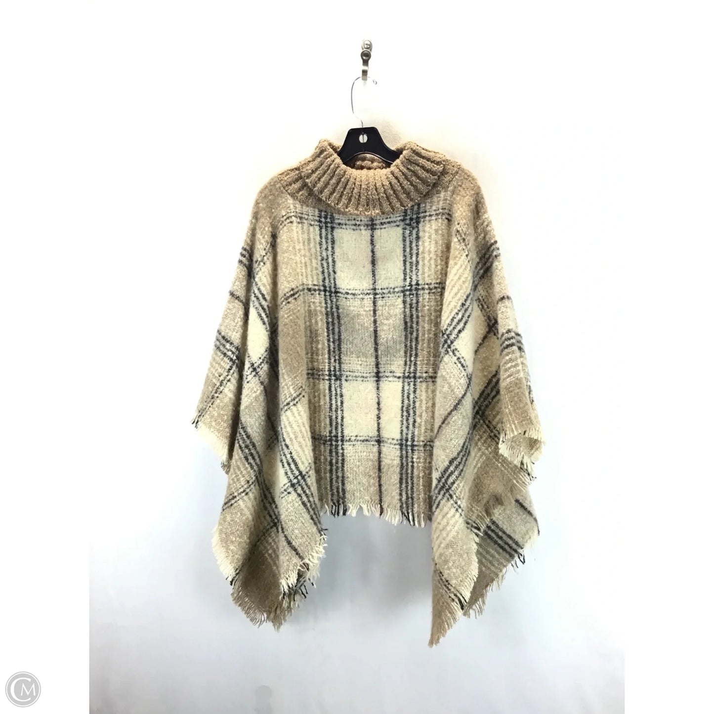 Shawl By Clothes Mentor In Plaid Pattern, Size: Osfm
