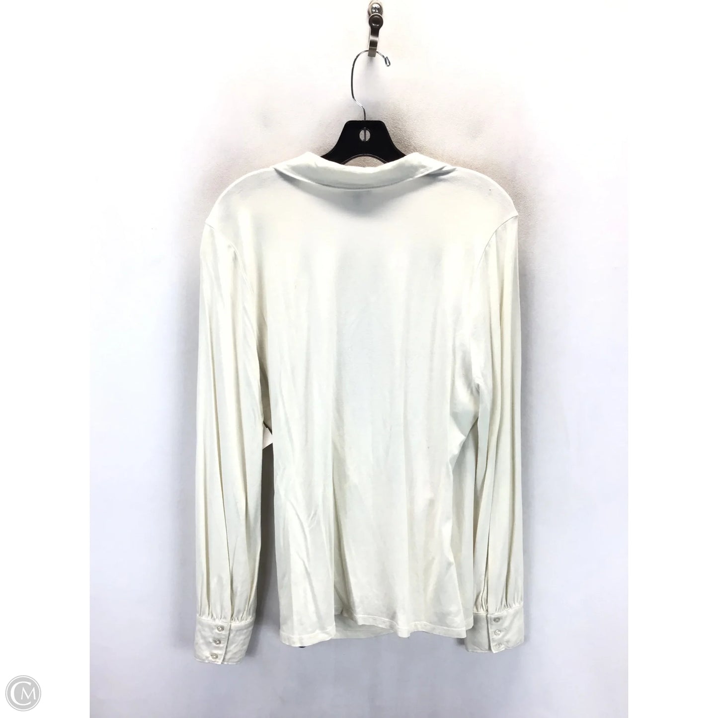 Top Long Sleeve By Talbots In Cream, Size: L