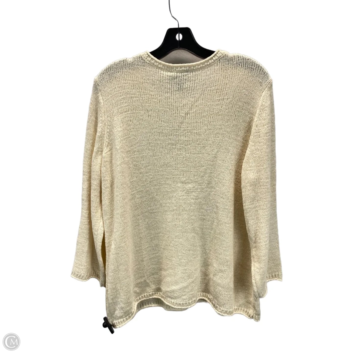 Sweater By Jones New York In Cream, Size: L