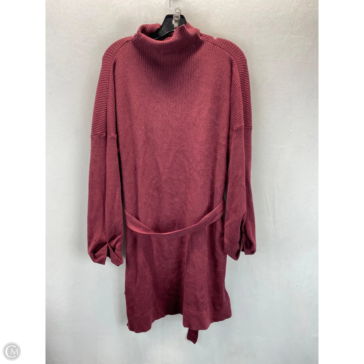 Dress Sweater By Clothes Mentor In Maroon, Size: M