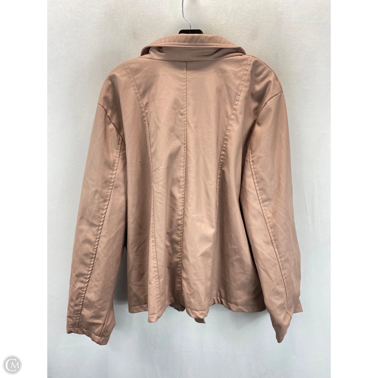 Jacket Moto Leather By New Look In Mauve, Size: 3x