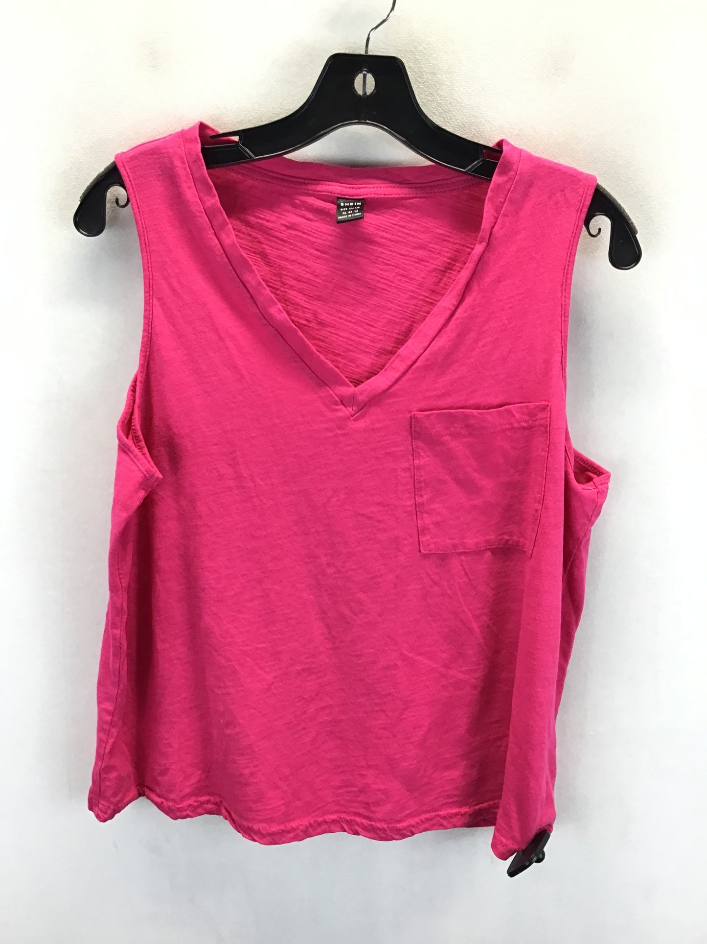 Top Sleeveless Basic By Shein In Pink, Size: L