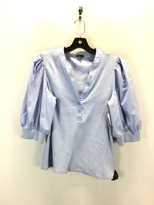 Top 3/4 Sleeve Basic By Express In Blue, Size:Xl