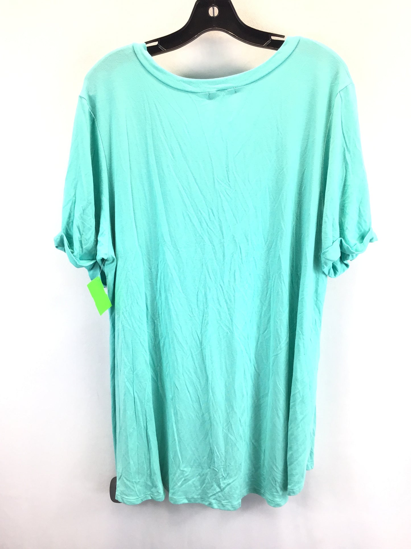 Blue Top Short Sleeve Heimish Usa, Size 3x