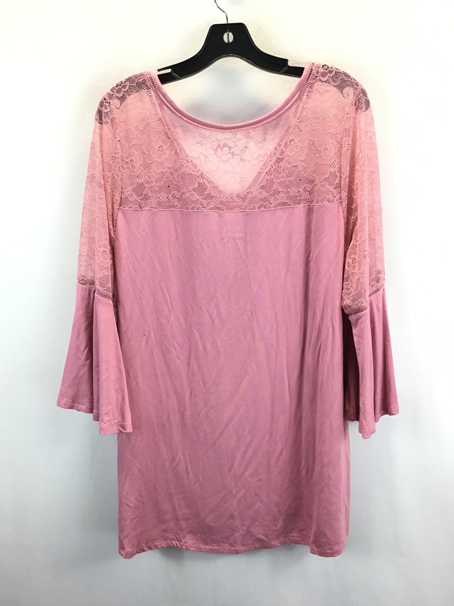 Pink Top 3/4 Sleeve Torrid, Size 2x