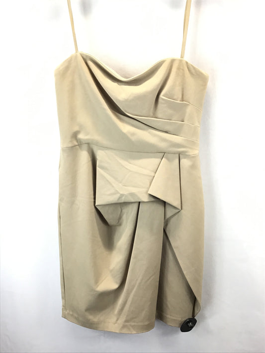 Dress Party Short Strapless By Bcbgmaxazria In Tan, Size: 8