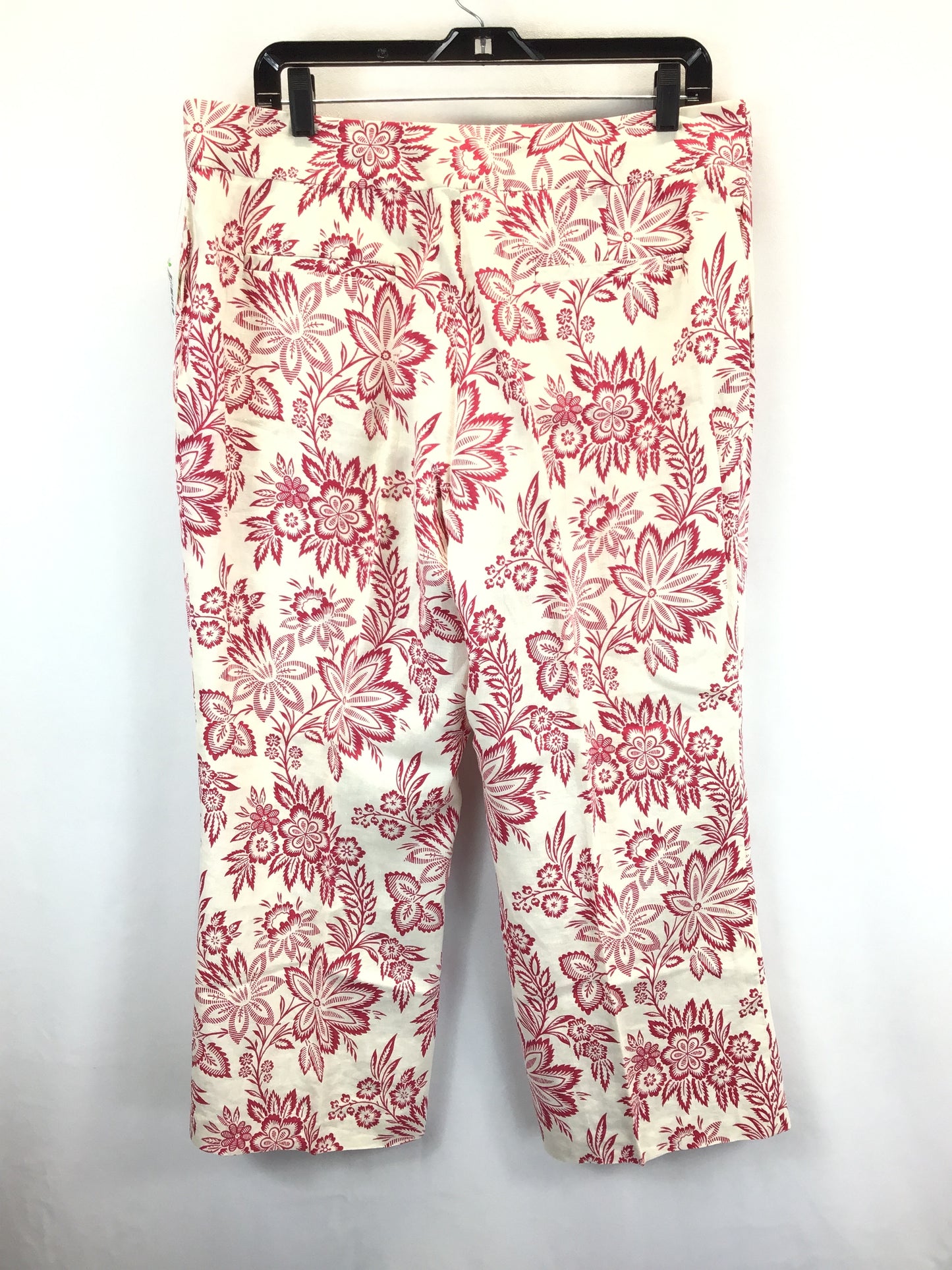 Red & White Pants Linen Tommy Hilfiger, Size 14