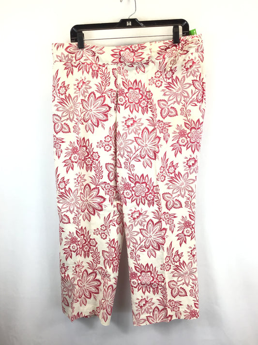 Red & White Pants Linen Tommy Hilfiger, Size 14