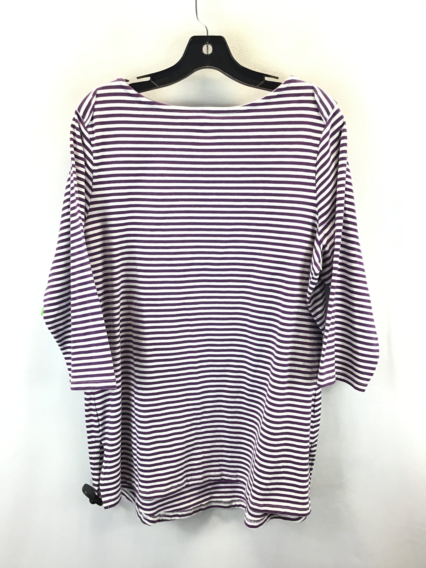 Top 3/4 Sleeve Basic By Jessica London In Striped Pattern, Size: 16