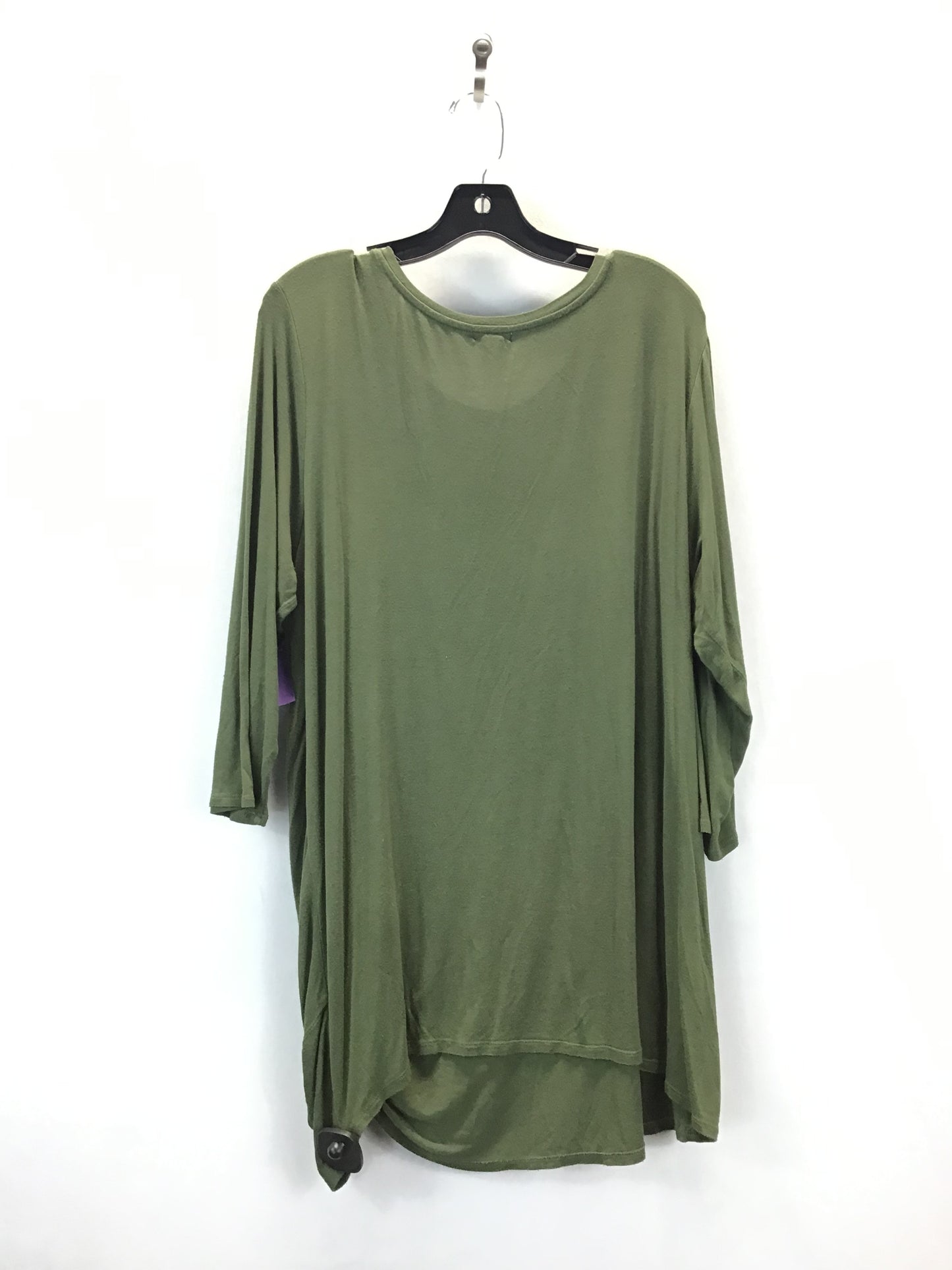 Top 3/4 Sleeve Basic By Westport In Green, Size: 1x