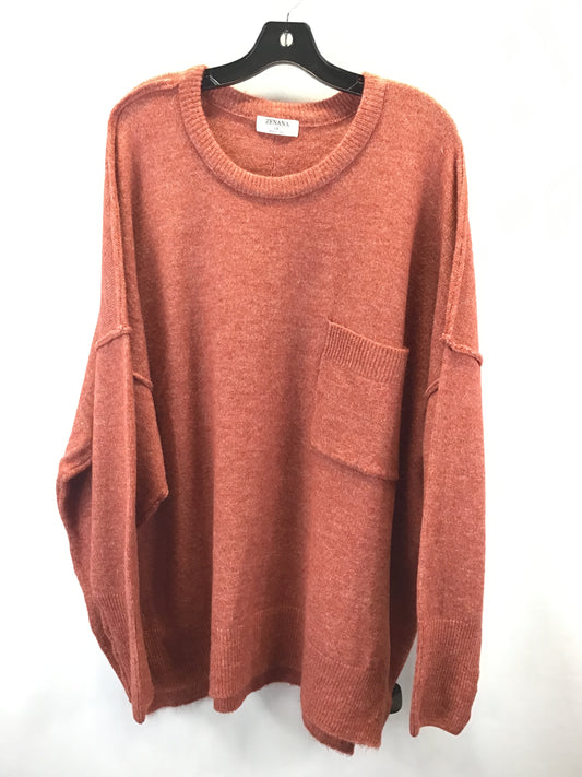 Sweater By Zenana Outfitters In Red, Size: 1x