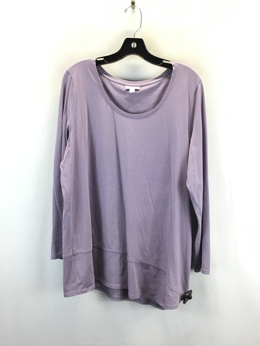 Top Long Sleeve Basic By J. Jill In Purple, Size: L