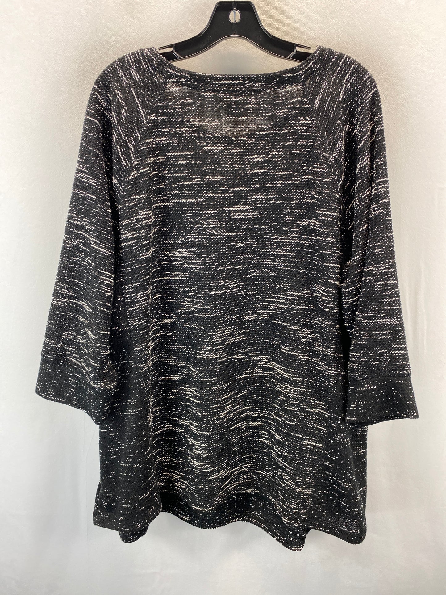 Sweater By Liz Claiborne In Black White, Size: 2x