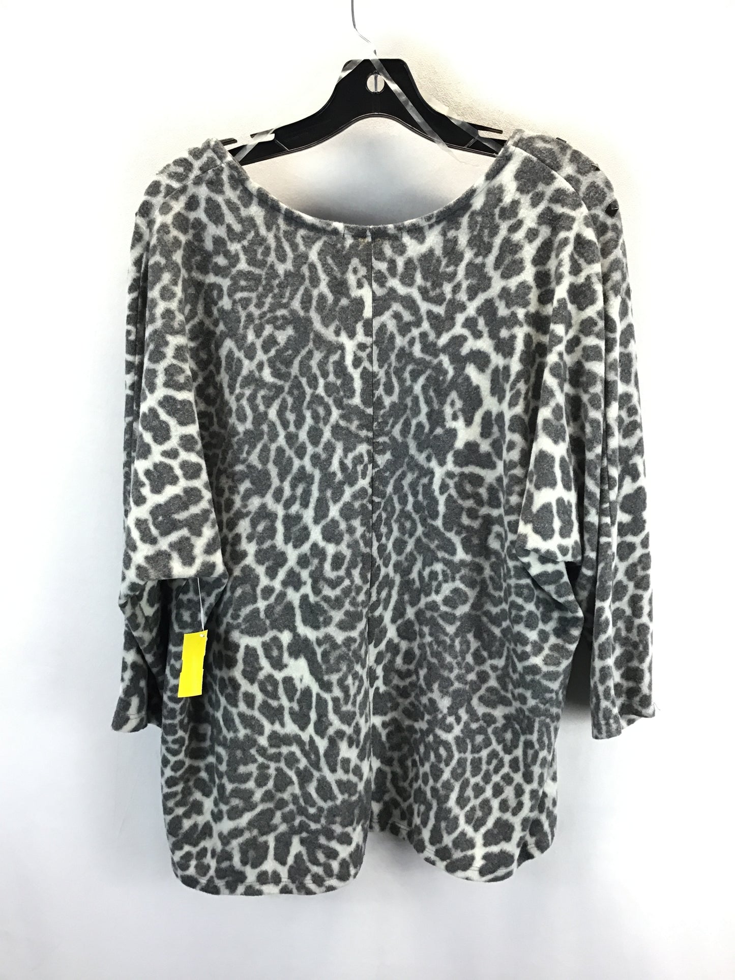 Top 3/4 Sleeve By Adrienne Vittadini In Animal Print, Size: 2x