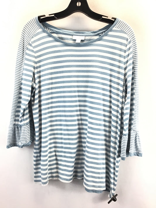 Top 3/4 Sleeve By J. Jill In Striped Pattern, Size: M