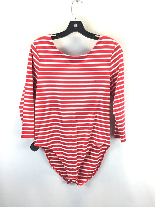 Bodysuit By Clothes Mentor In Striped Pattern, Size: L