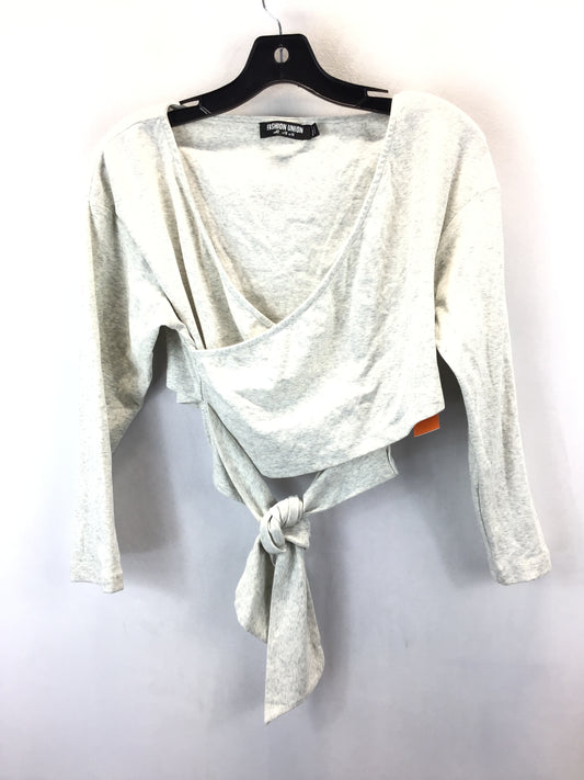 Top Long Sleeve Basic By Clothes Mentor In Grey, Size: L