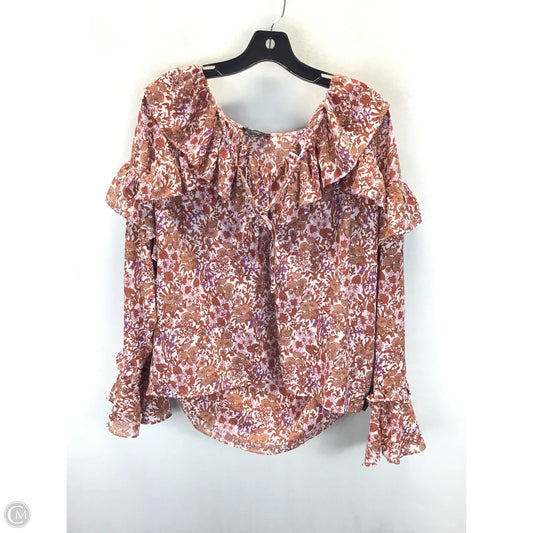 Blouse Long Sleeve By J. Crew In Floral Print, Size: M