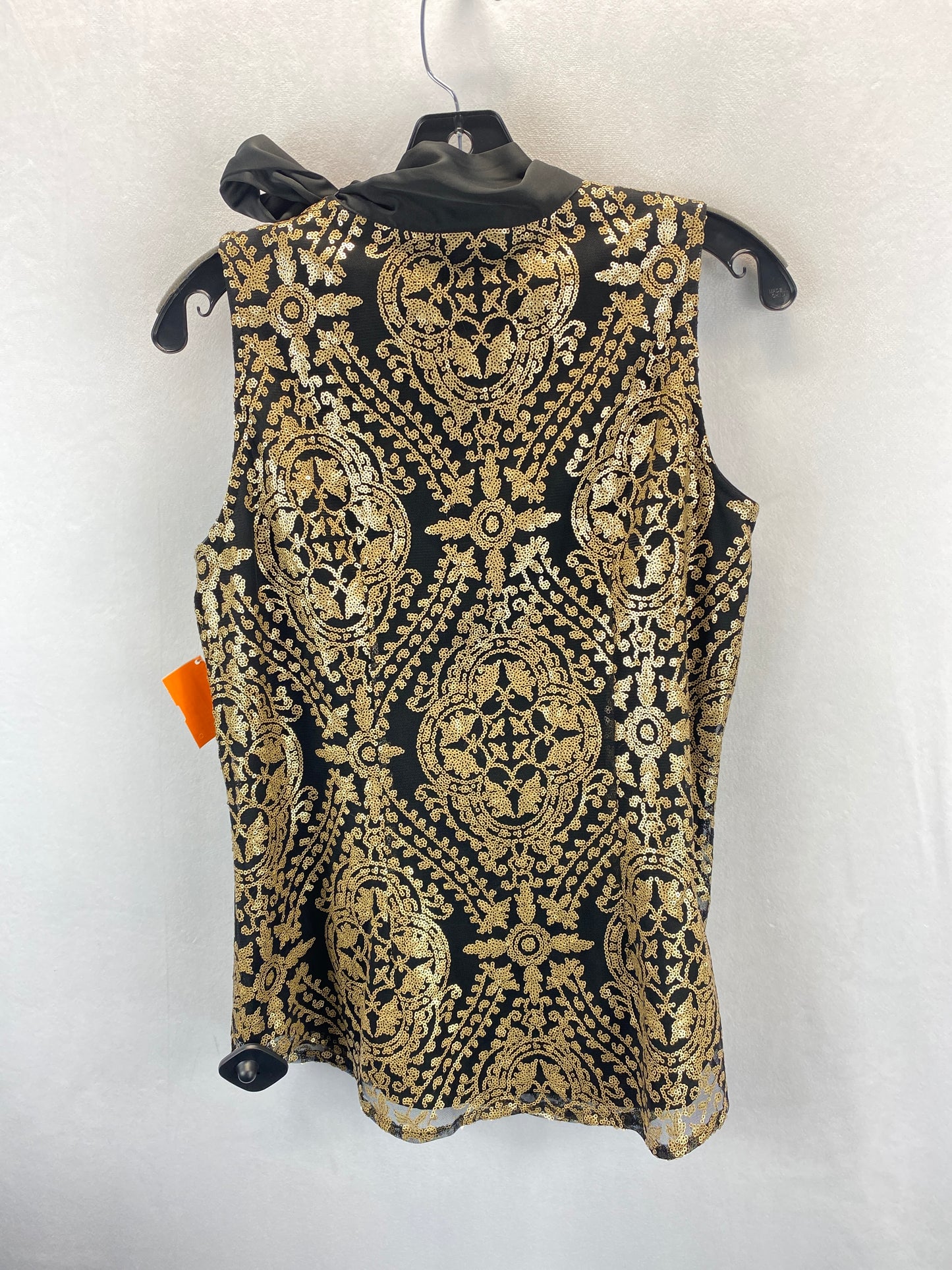 Black & Gold Blouse Sleeveless Eva Mendes, Size S