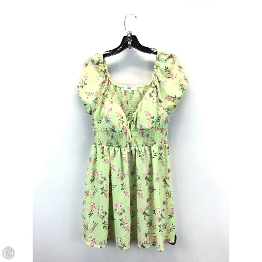 Dress Casual Short By Madden Nyc In Green & Pink, Size: L