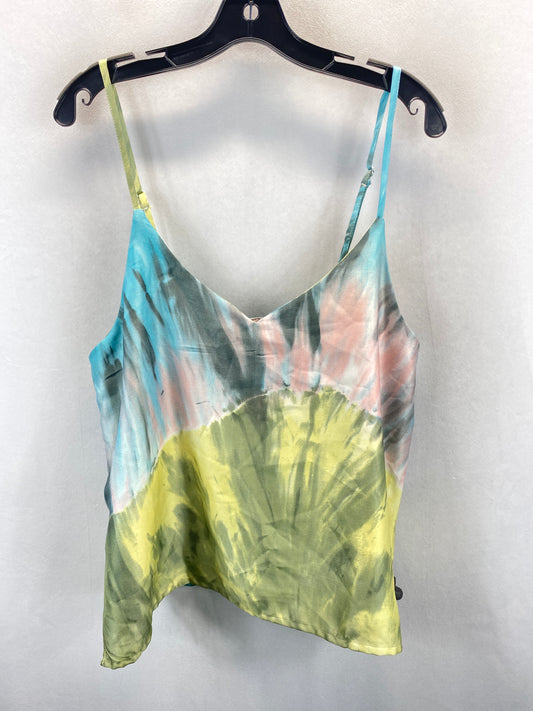 Tie Dye Print Top Sleeveless Clothes Mentor, Size Xl