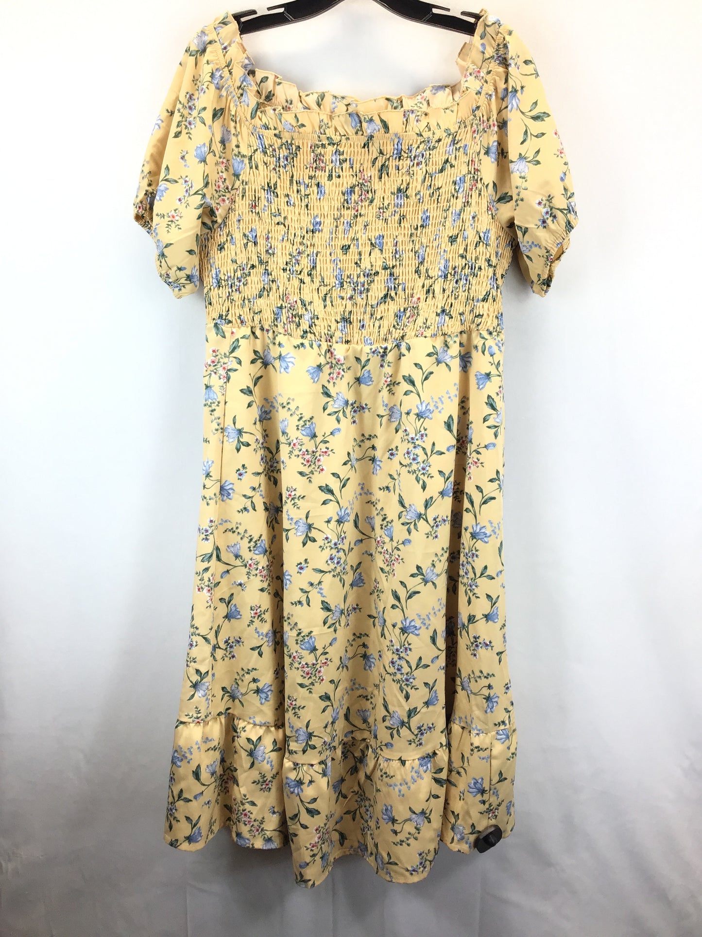 Floral Print Dress Casual Midi Clothes Mentor, Size Xl