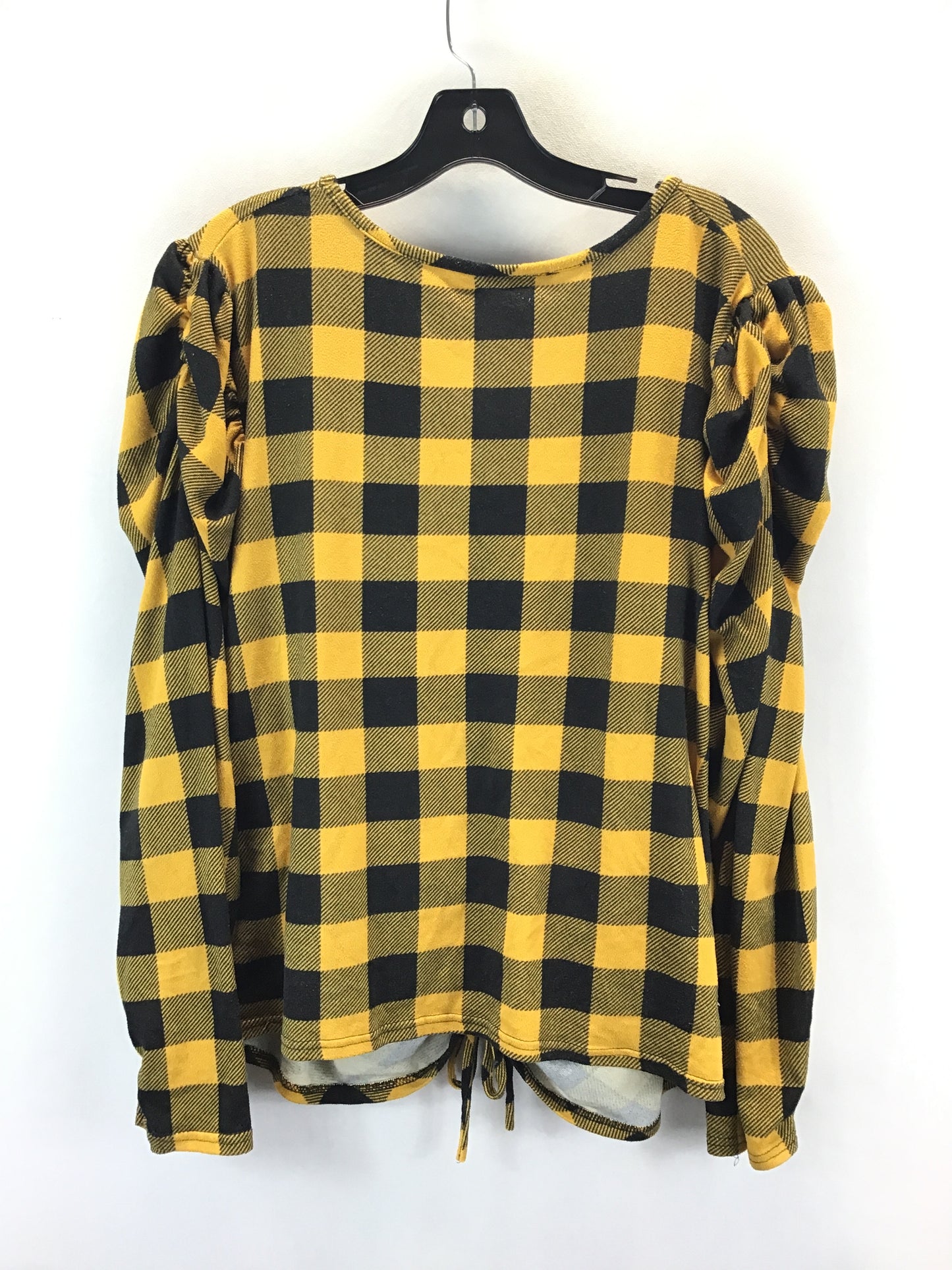 Top Long Sleeve By Clothes Mentor In Black & Yellow, Size: 3x