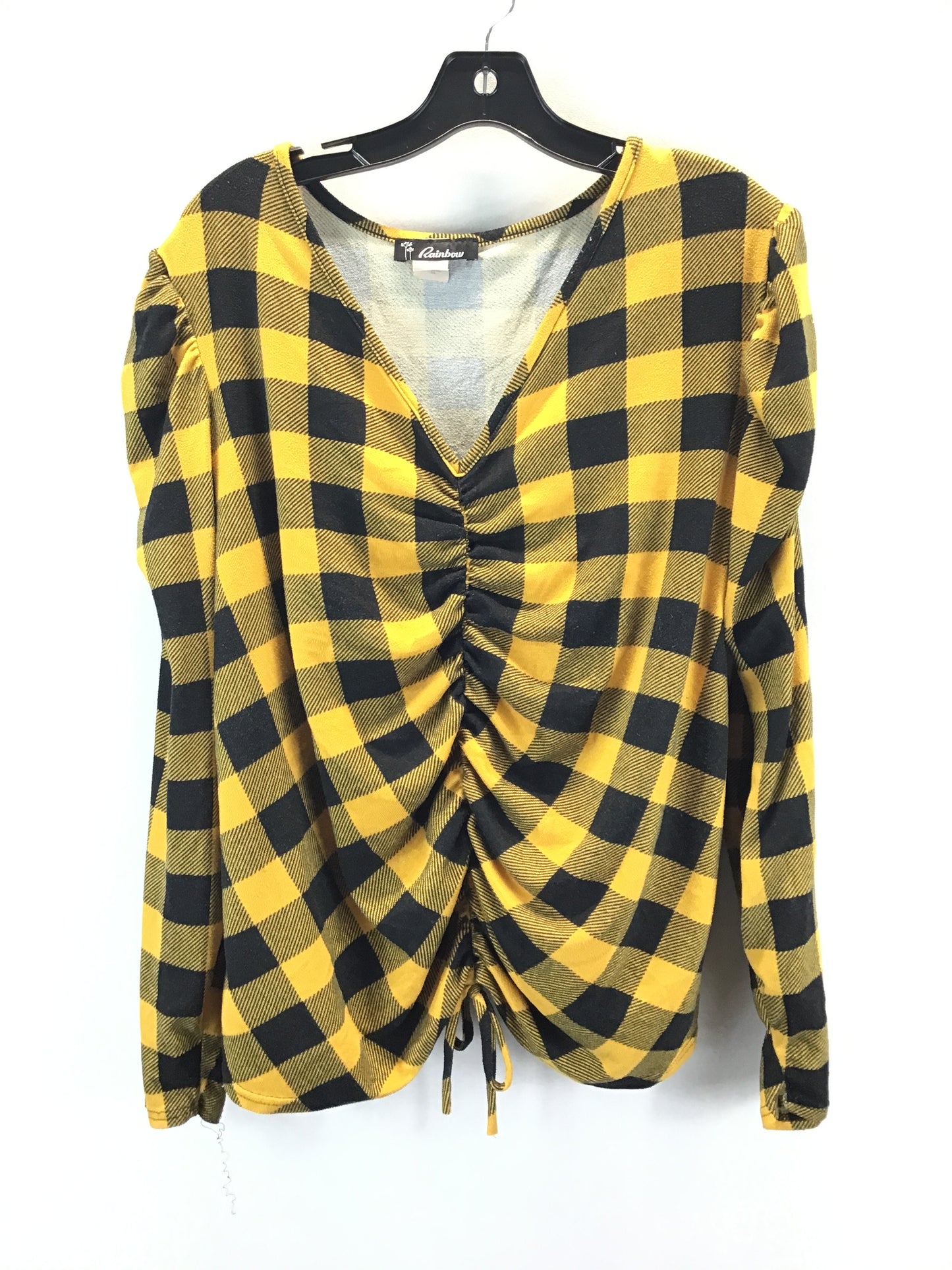 Top Long Sleeve By Clothes Mentor In Black & Yellow, Size: 3x