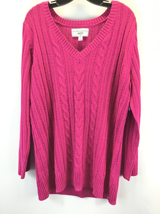 Sweater By Avenue In Pink, Size: Xl