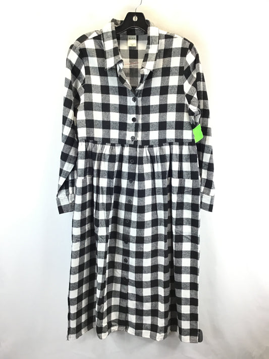 Dress Casual Midi By Blair In Black & White, Size: Petite  M