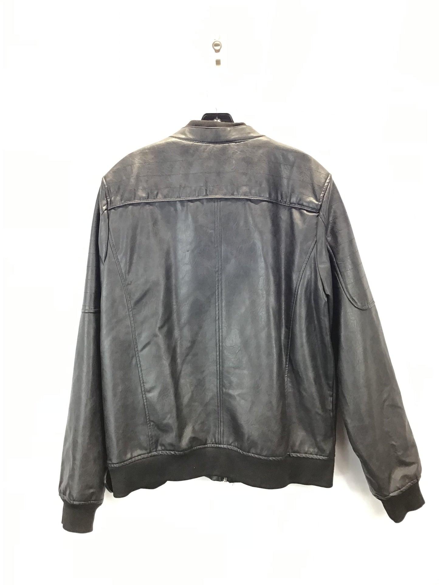 Jacket Leather By Clothes Mentor In Black, Size: M