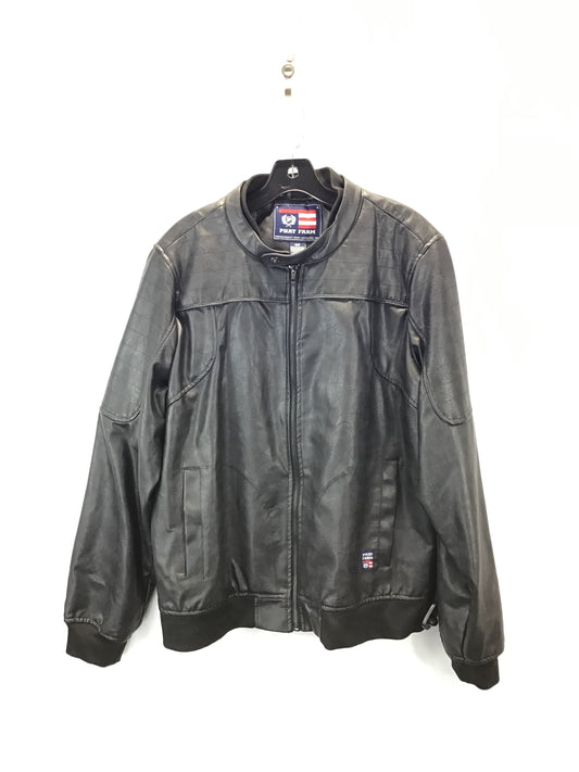 Jacket Leather By Clothes Mentor In Black, Size: M