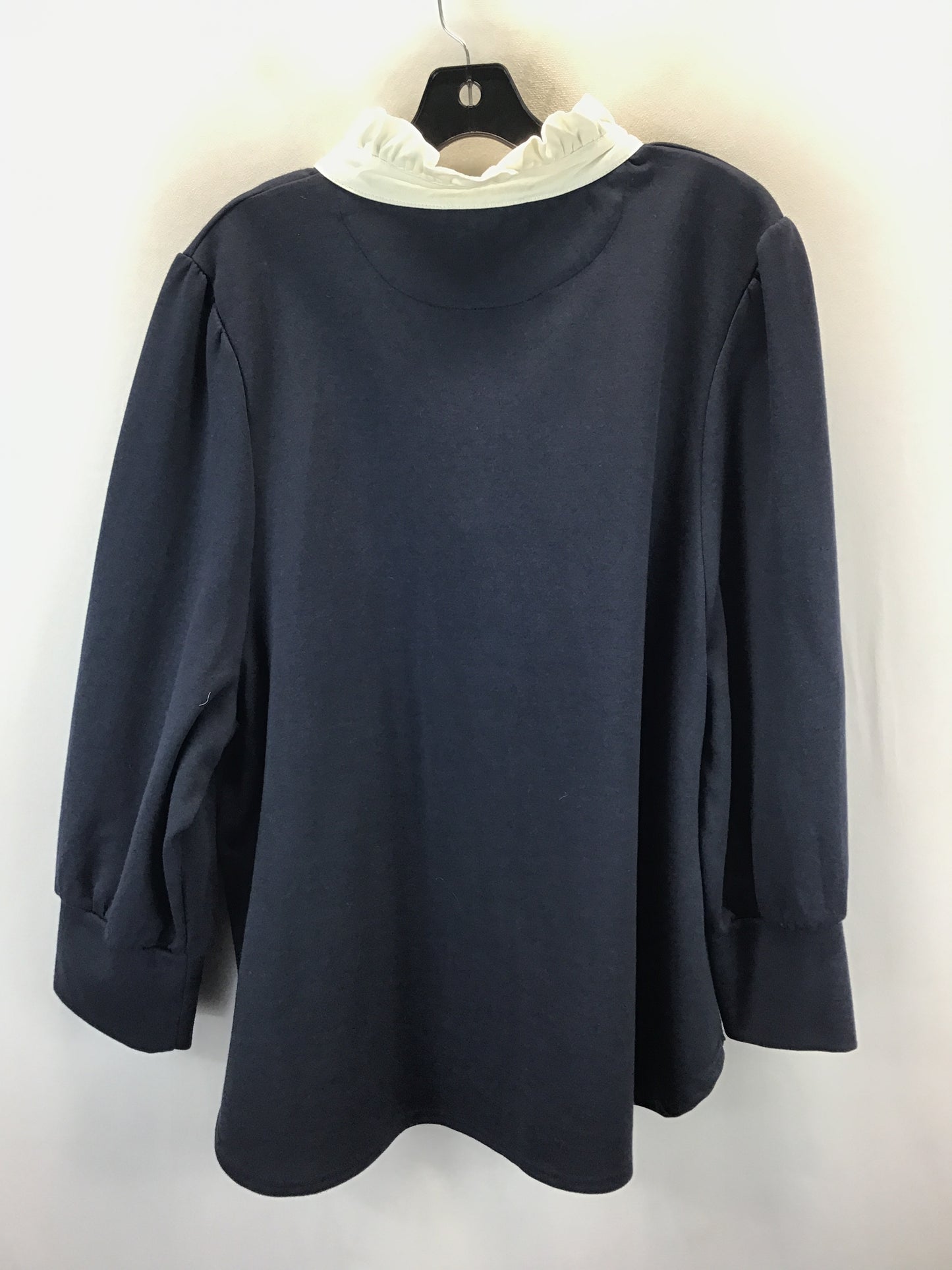 Top Long Sleeve By Clothes Mentor In Navy, Size: 3x