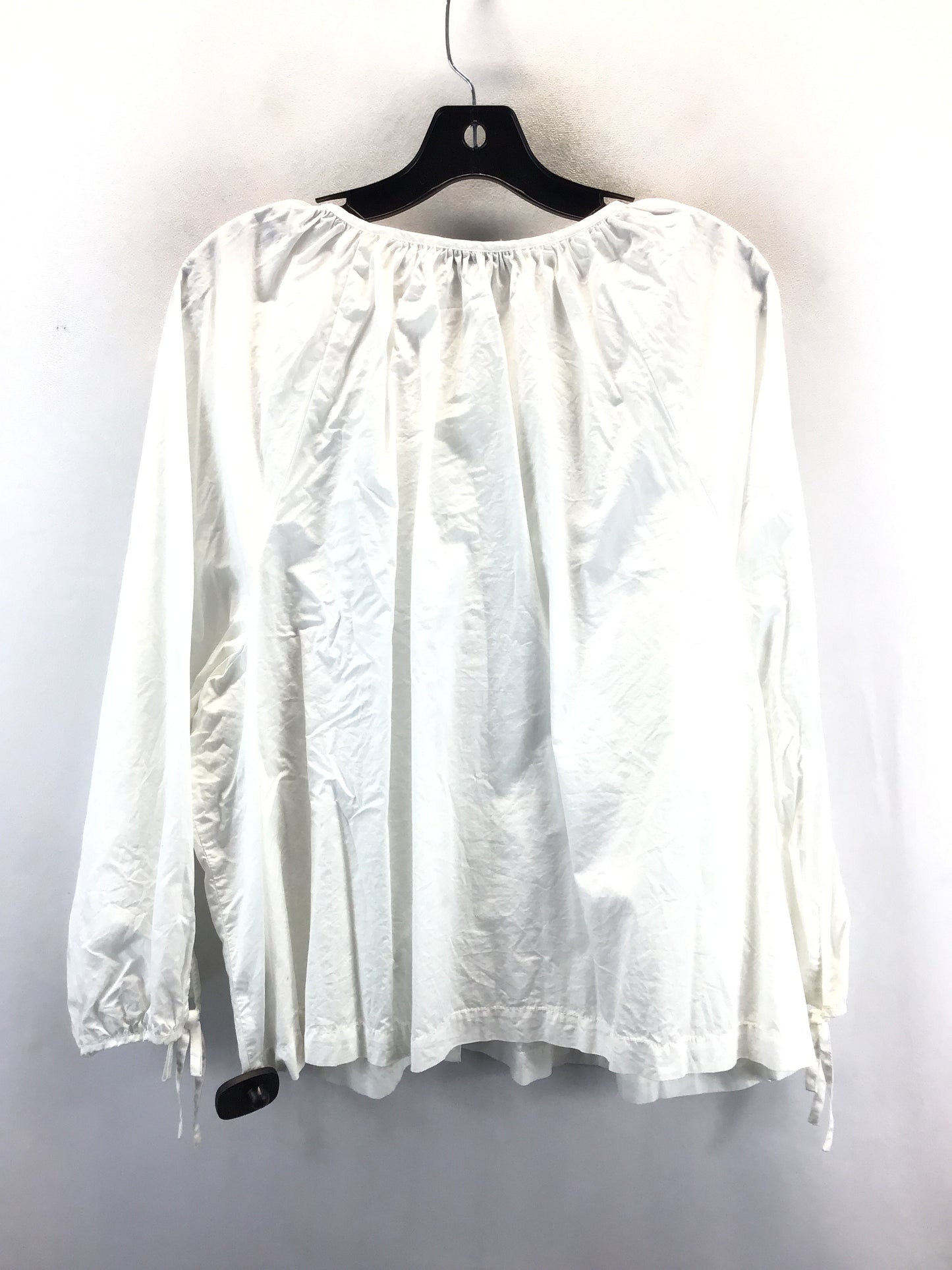 Top Long Sleeve By J. Crew In White, Size: 3x