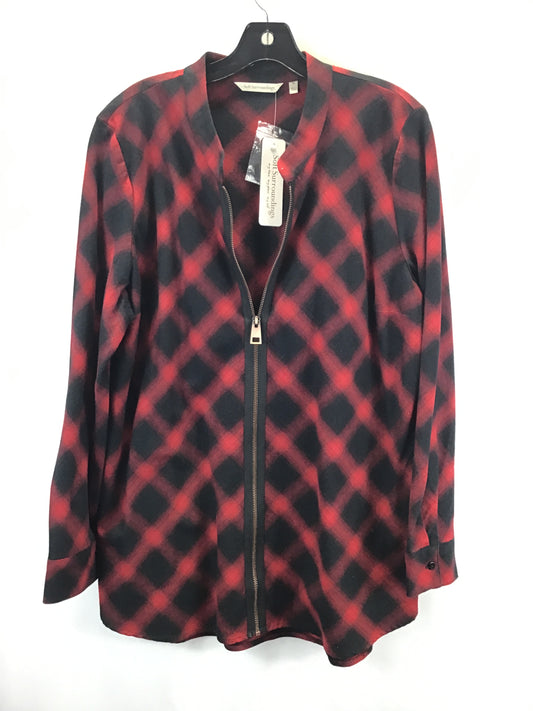 Jacket Other By Soft Surroundings In Black & Red, Size: Xl