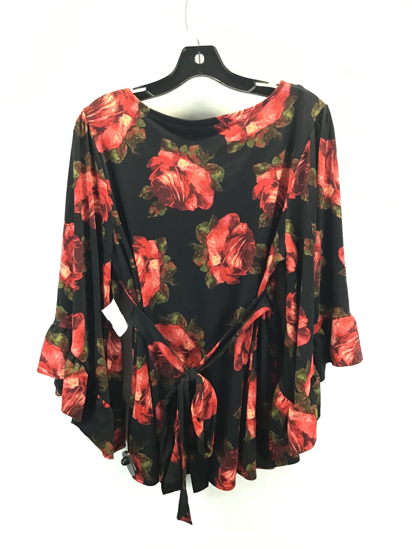 Top Long Sleeve By Betsey Johnson In Black & Red, Size: Xl