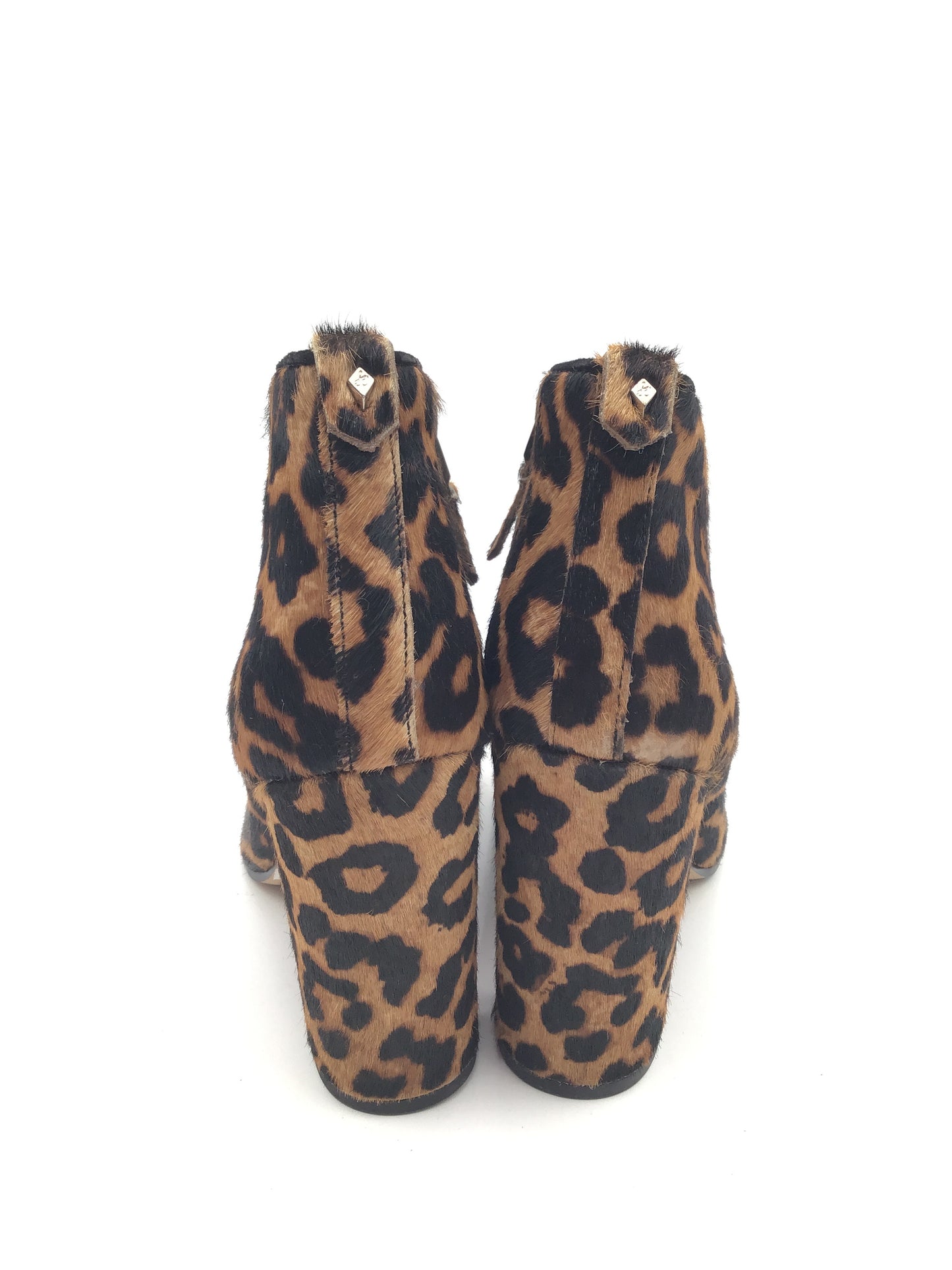 Boots Ankle Heels By Sam Edelman In Leopard Print, Size: 7.5