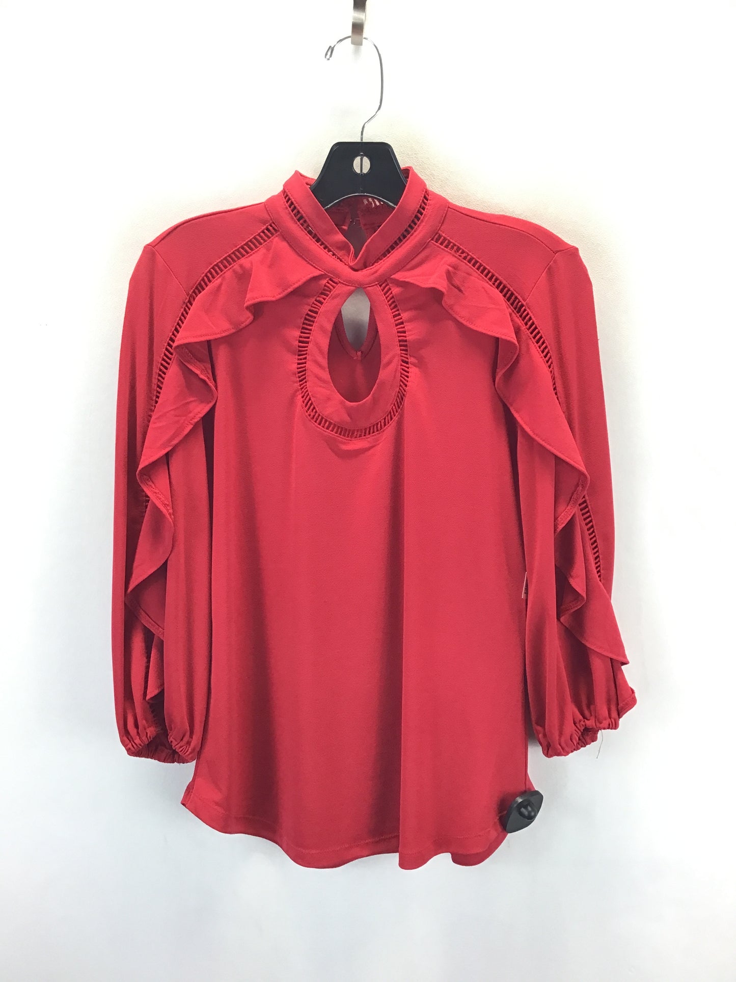 Top Long Sleeve By New York And Co In Red, Size: Xs