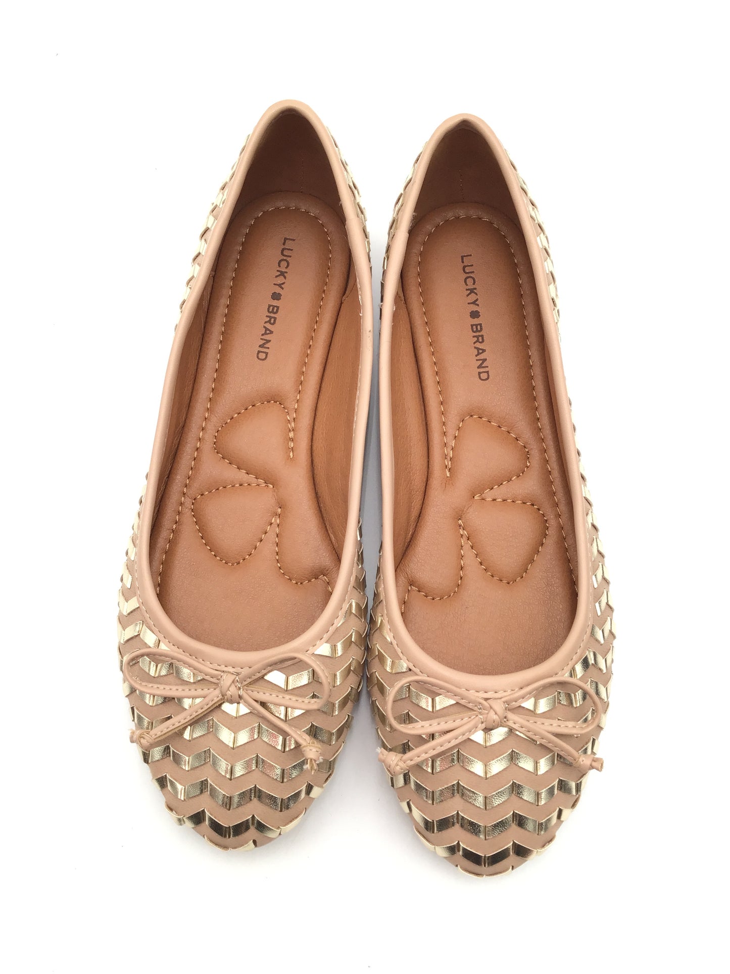 Shoes Flats By Lucky Brand In Gold & Tan, Size: 7.5