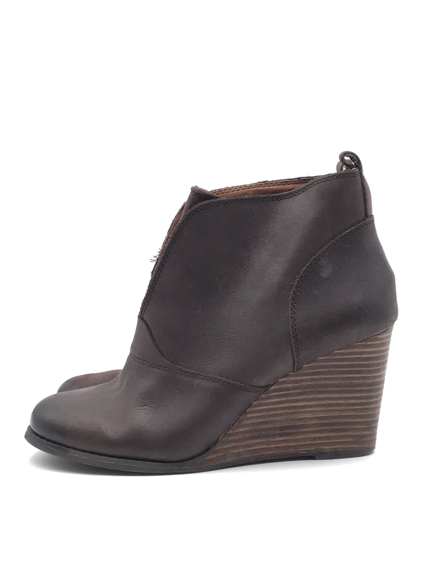 Boots Ankle Heels By Lucky Brand In Brown, Size: 8.5