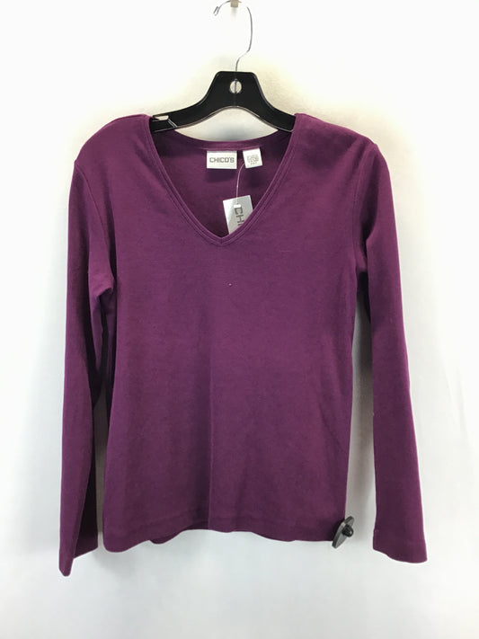 Top Long Sleeve By Chicos In Purple, Size: 0 (SMALL)