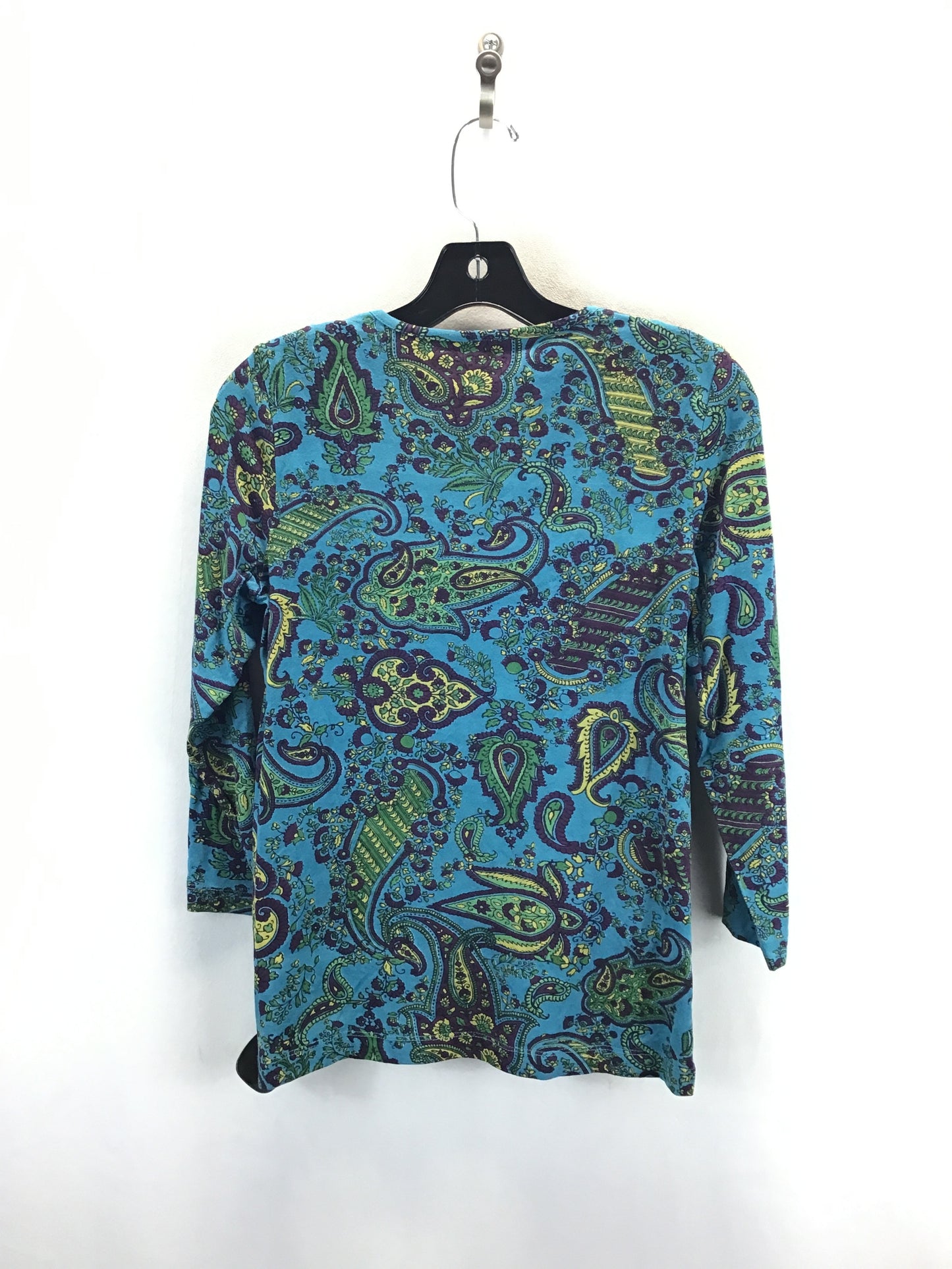 Top 3/4 Sleeve By Chicos In Paisley Print, Size: 0 (Small)