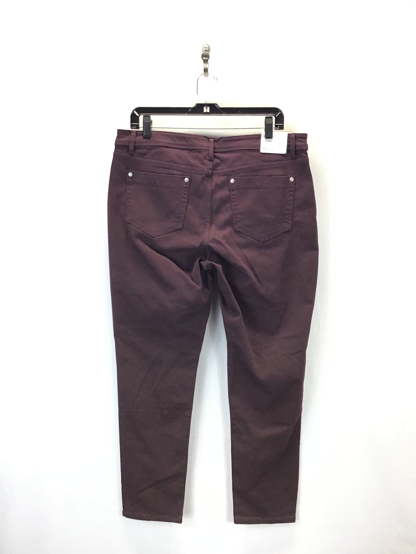 Jeans Skinny By J. Jill In Maroon, Size: 14