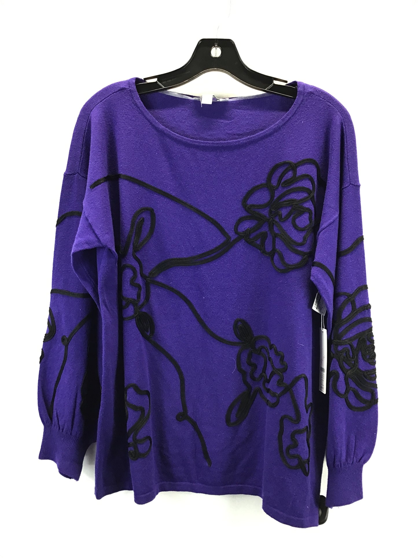 Sweater By Chicos In Purple, Size: L