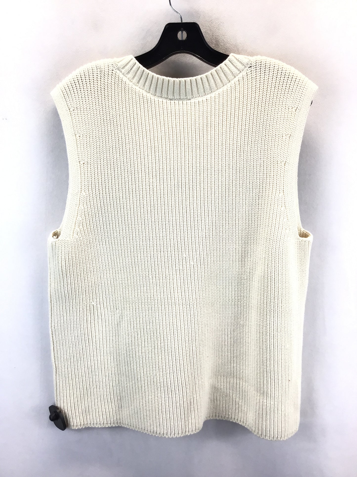 Vest Sweater By Talbots In Cream, Size: 1x